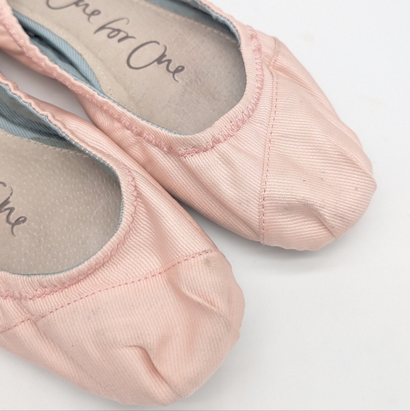 Toms Blush Pink Grosgrain Ballet Flats Size 8.5M - Picture 3 of 9